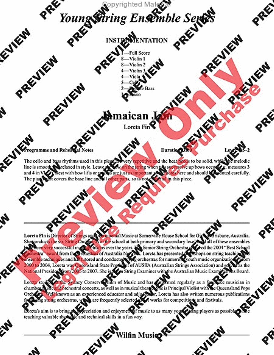 Jamaican Jam Jamaican Jam String Orchestra scores gallery preview page 2