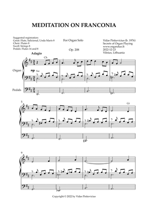 Meditation on Franconia, Op. 208 (Organ Solo) by Vidas Pinkevicius