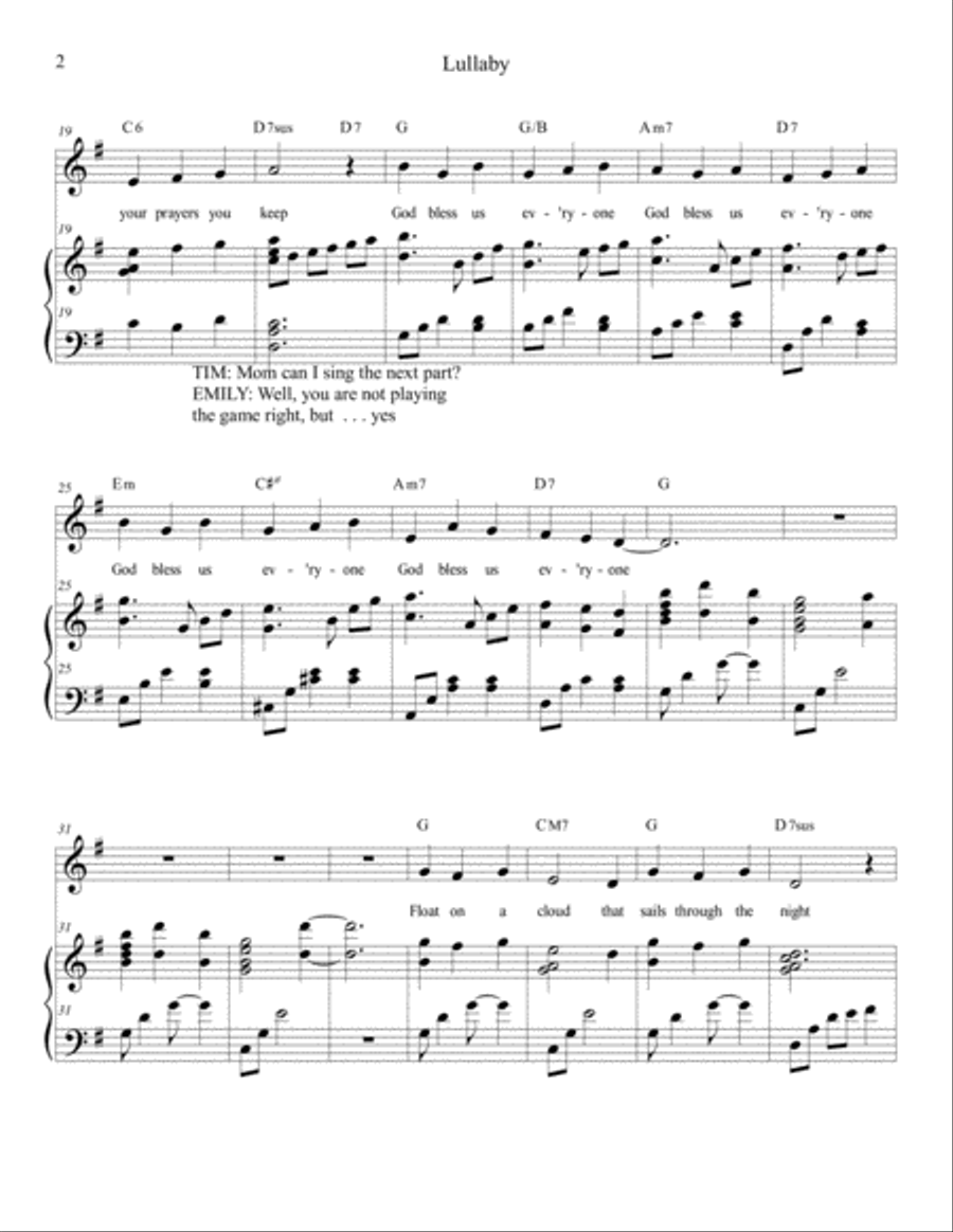 Lullaby Piano scores gallery preview page 2