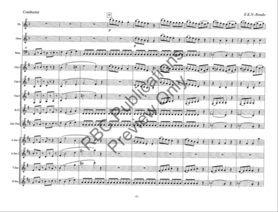 Eine Kleine Nachtmusik4Th Movement Woodwind Choir Octavo scores gallery preview page 13