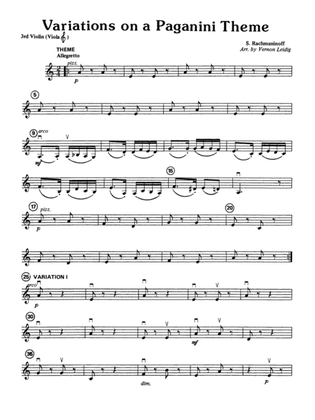 Variations on a Paganini Theme: 3rd Violin (Viola [TC])
