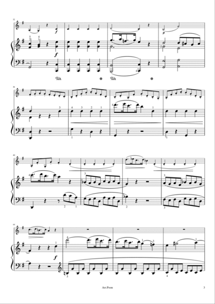 Mozart - Violin Sonata in E minor - K.304/300 - Violin Sonata No.21 Original Compelet With Fingered Violin Solo scores gallery preview page 3