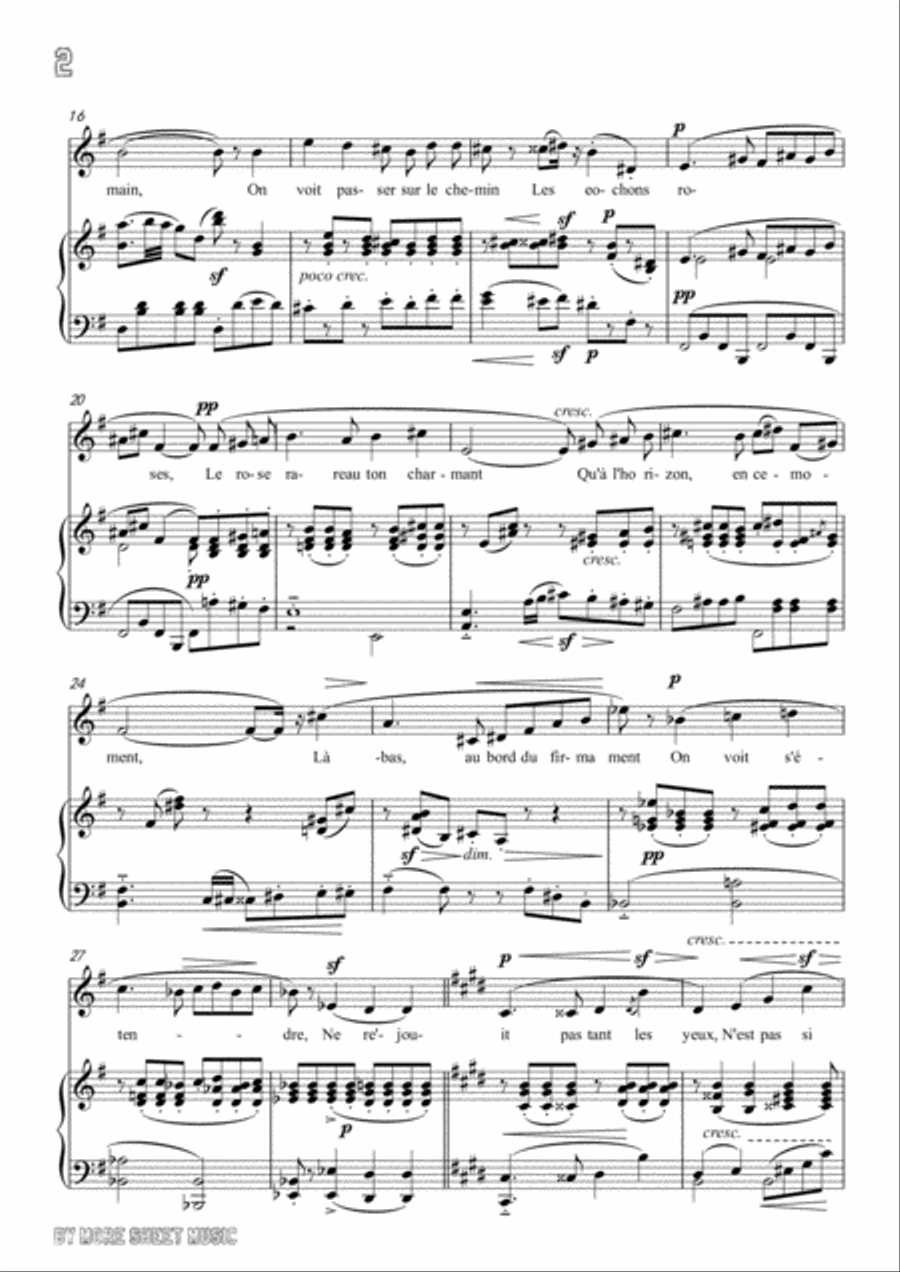 Chabrier-Pastorale des cochons roses in E Major,for voice and piano Voice Solo scores gallery preview page 4