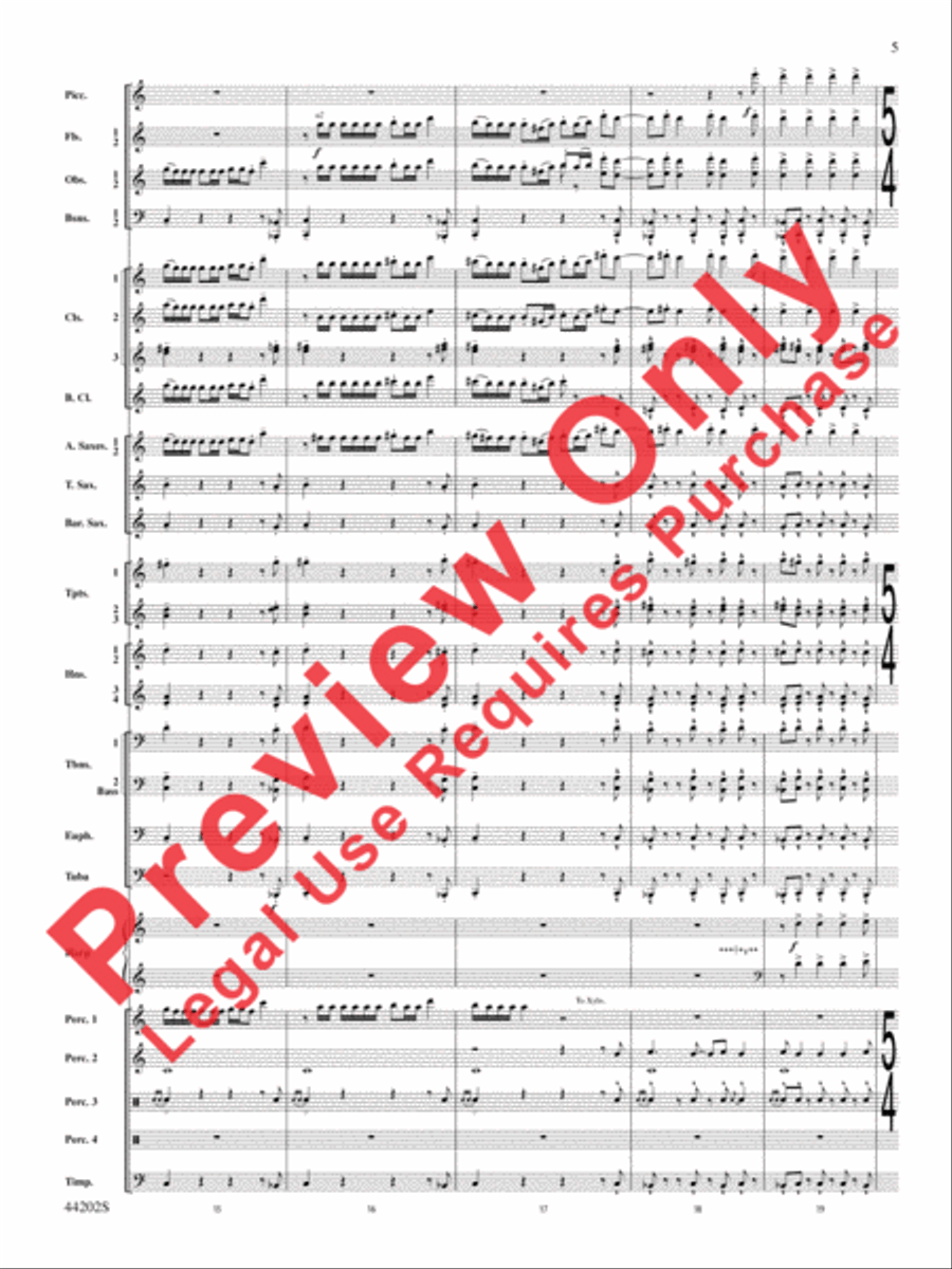 A Celebration Overture Concert Band scores gallery preview page 6