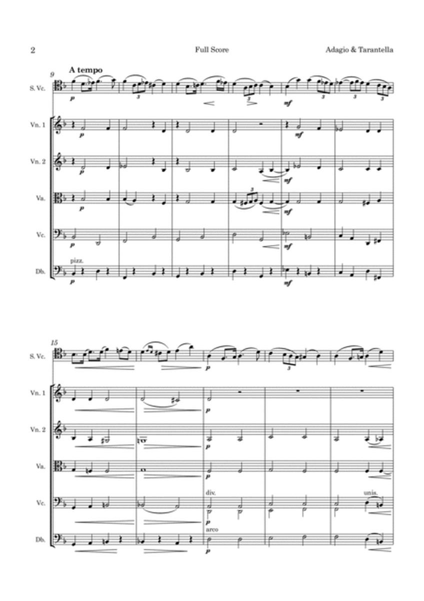 Goltermann Adagio & Tarantella Op 35 No 4 for Solo Cello & String Orchestra image number null