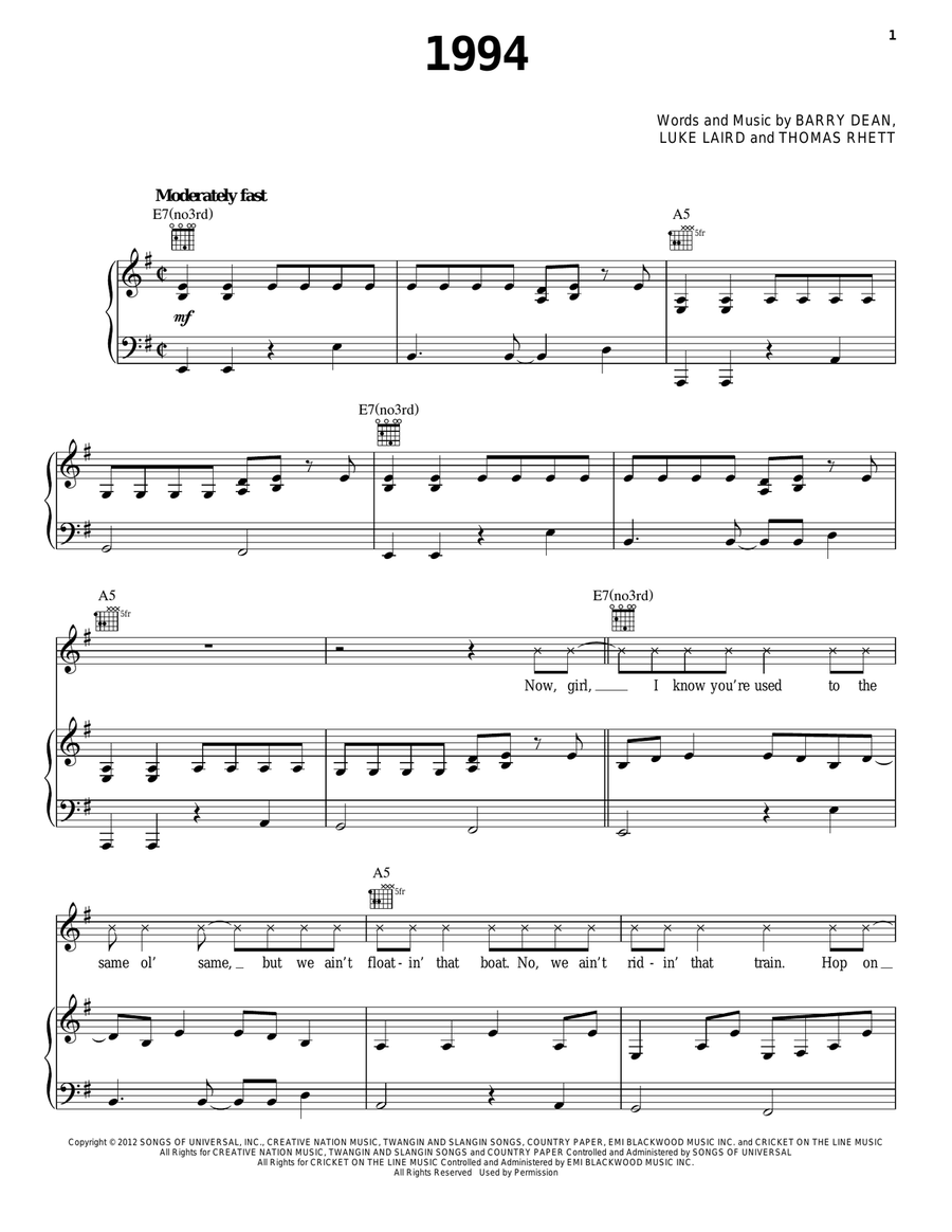 1994 1994 Acoustic Guitar scores gallery preview page 1