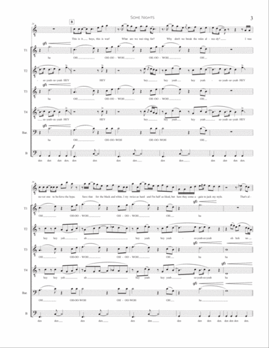 Some Nights Some Nights TTBB scores gallery preview page 3