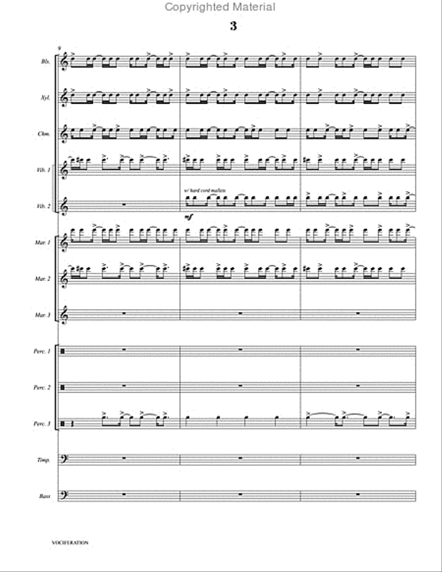 Vociferation Percussion Ensemble scores gallery preview page 4