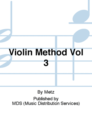 Book cover for VIOLIN METHOD VOL 3