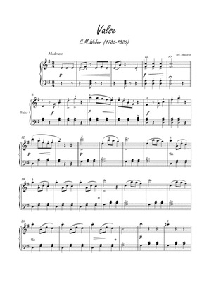 Valse by Weber for easy piano