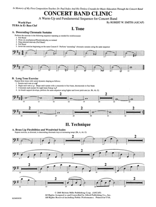Concert Band Clinic (A Warm-Up and Fundamental Sequence for Concert Band): WP E-flat Tuba B.C.