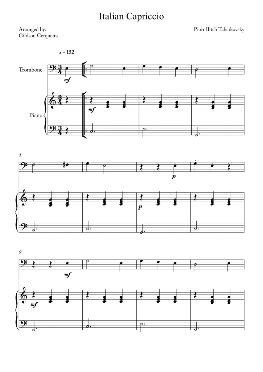 Capriccio Italiano Chamber Music scores gallery preview page 1