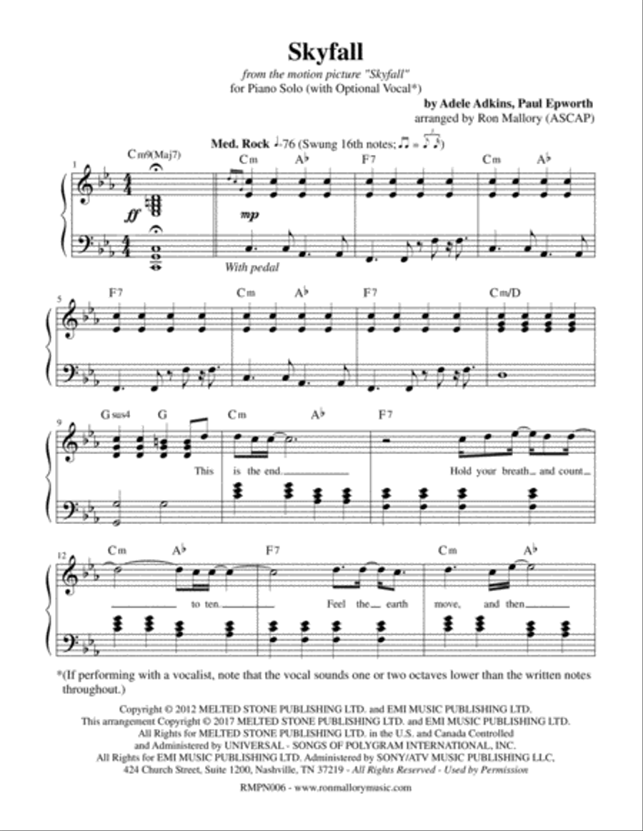 Skyfall Voice scores gallery preview page 2