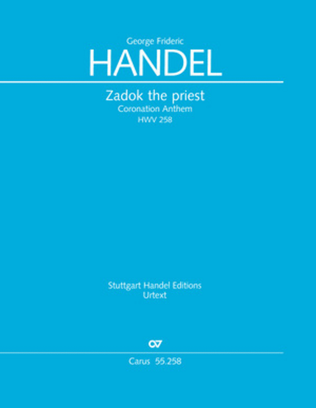 Book cover for Zadok the priest. Coronation Anthem I