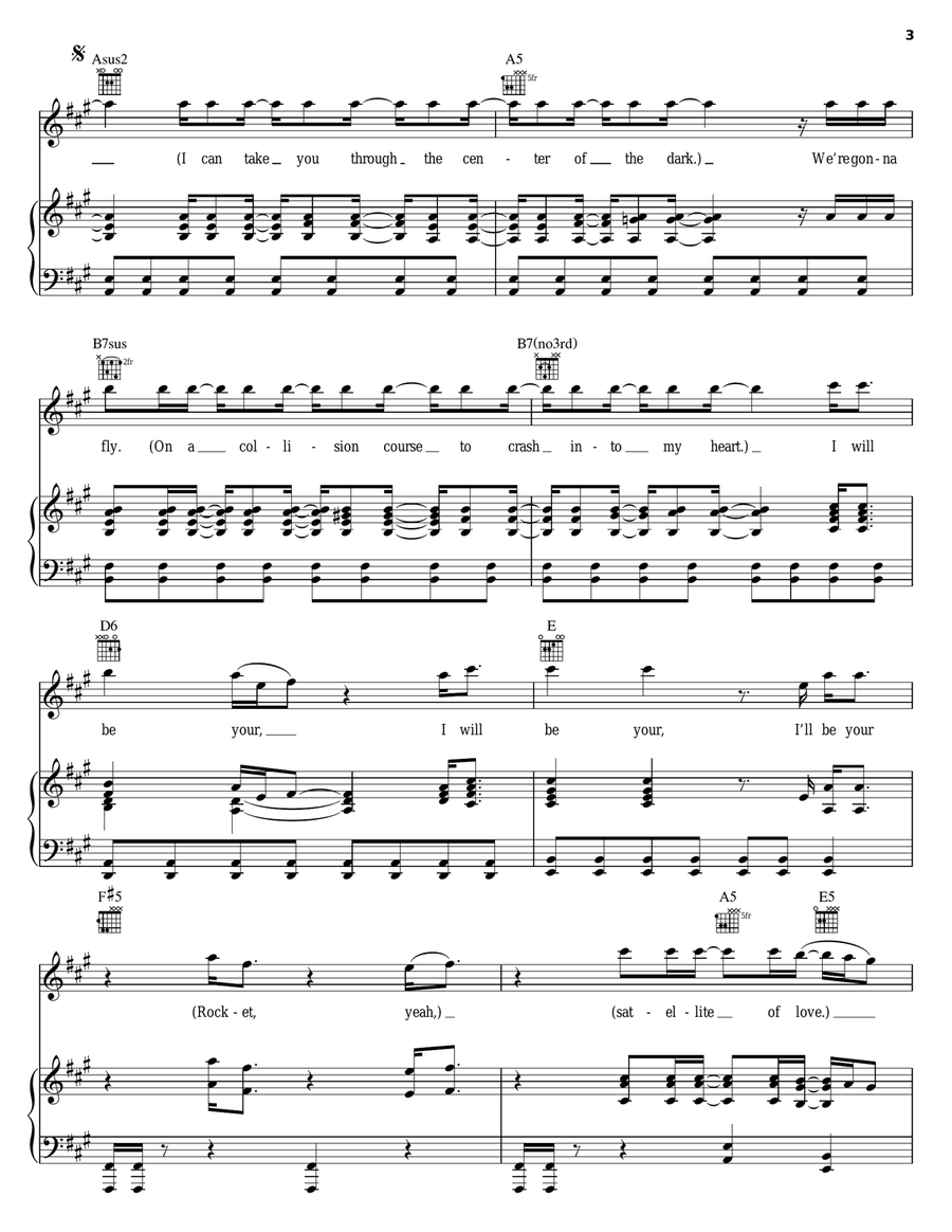 Rocket Piano, Vocal, Guitar scores gallery preview page 3