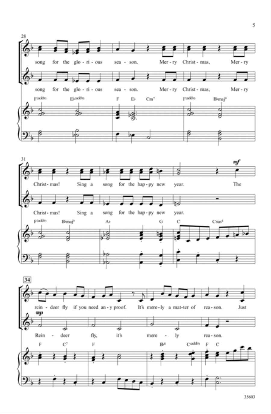 Merry Christmas, Merry Christmas (from Home Alone 2) Choir scores gallery preview page 4