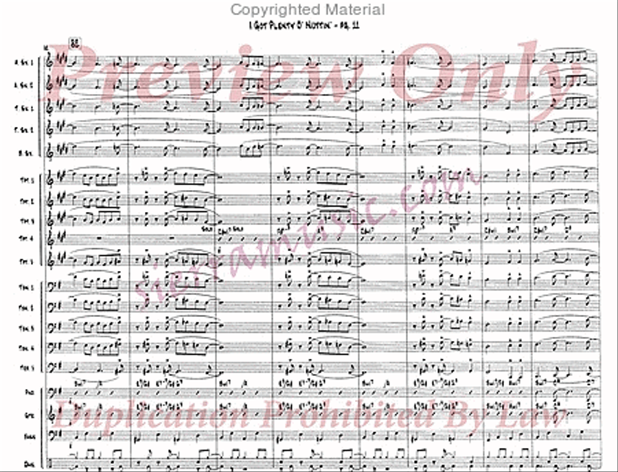 I Got Plenty O' Nuttin' Jazz Ensemble scores gallery preview page 12