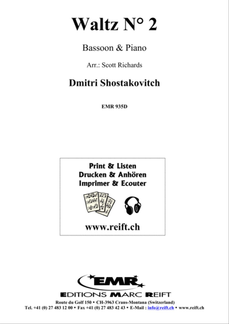 Waltz No. 2 Waltz No. 2 Bassoon Solo scores gallery preview page 2