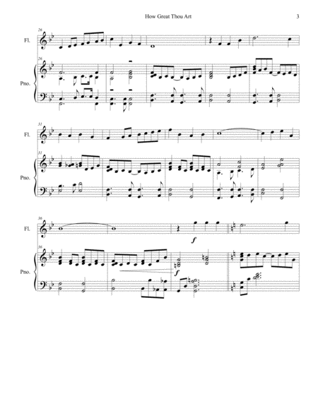 How Great Thou Art - for Flute and Piano image number null