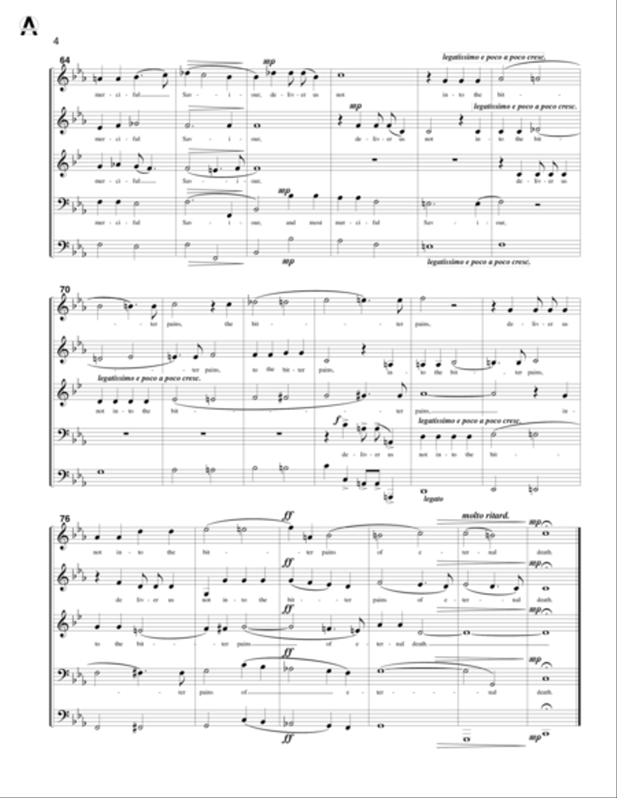 In the midst of life Brass Quintet scores gallery preview page 6
