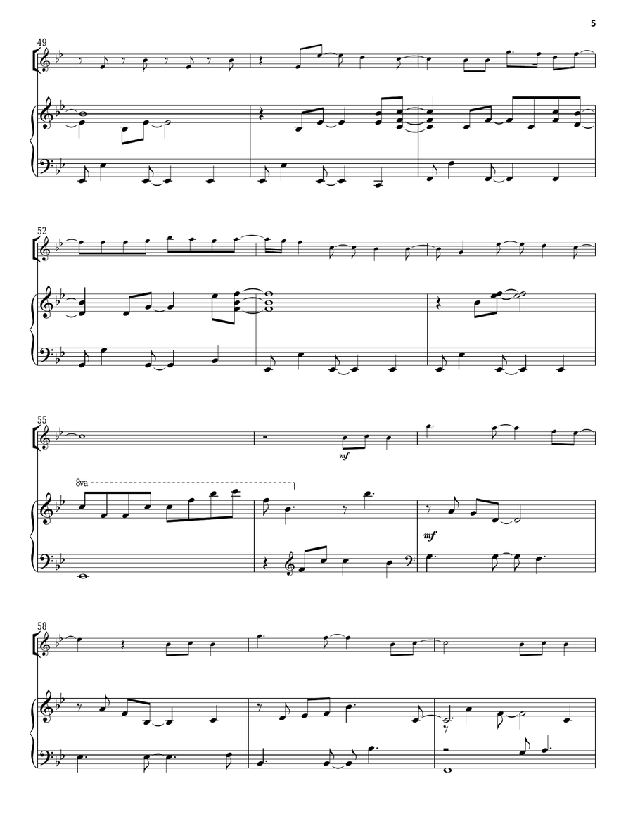 Rewrite The Stars (from The Greatest Showman) Piano Trio scores gallery preview page 5