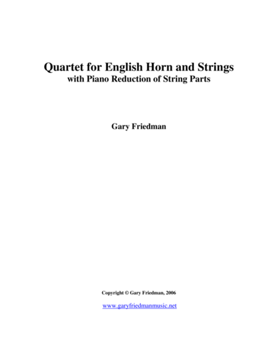 Quartet for English Horn and Strings image number null