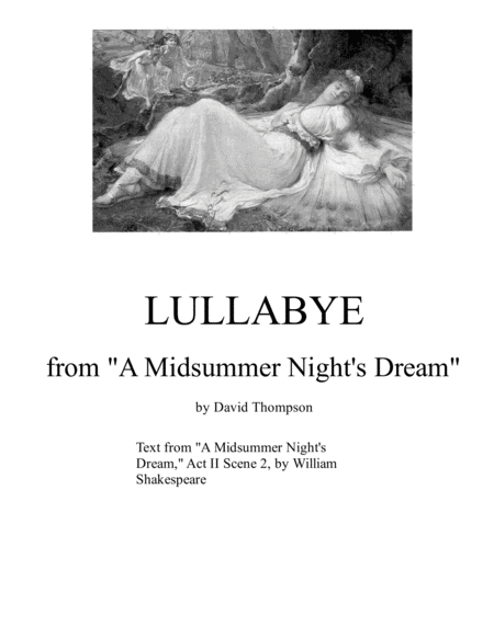 Lullabye, from Midsummer Night's Dream