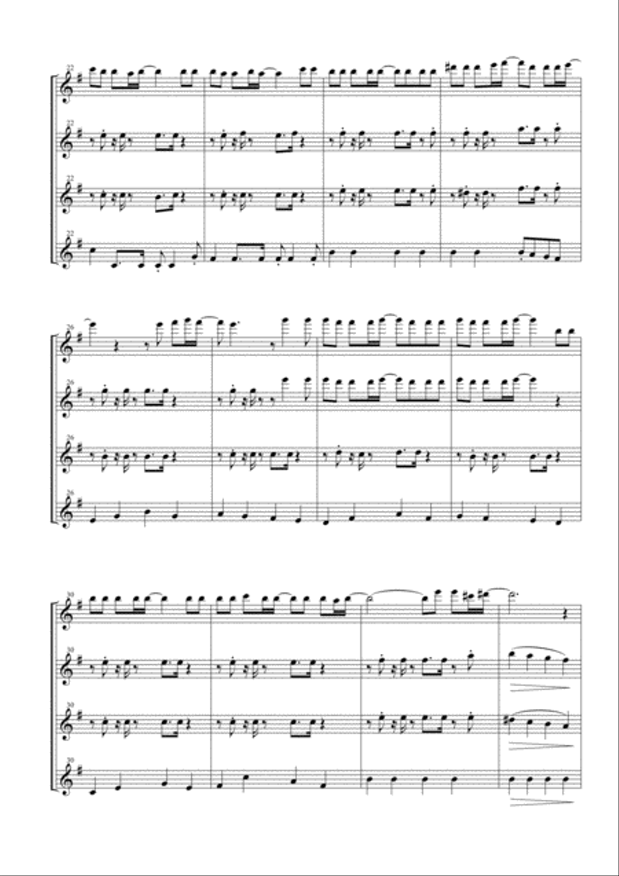 I Will Survive Woodwind Quartet scores gallery preview page 3