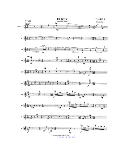 String Quartet #2-Pa Kua-Parts