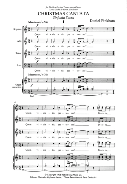 Christmas Cantata (Sinfonia Sacra)