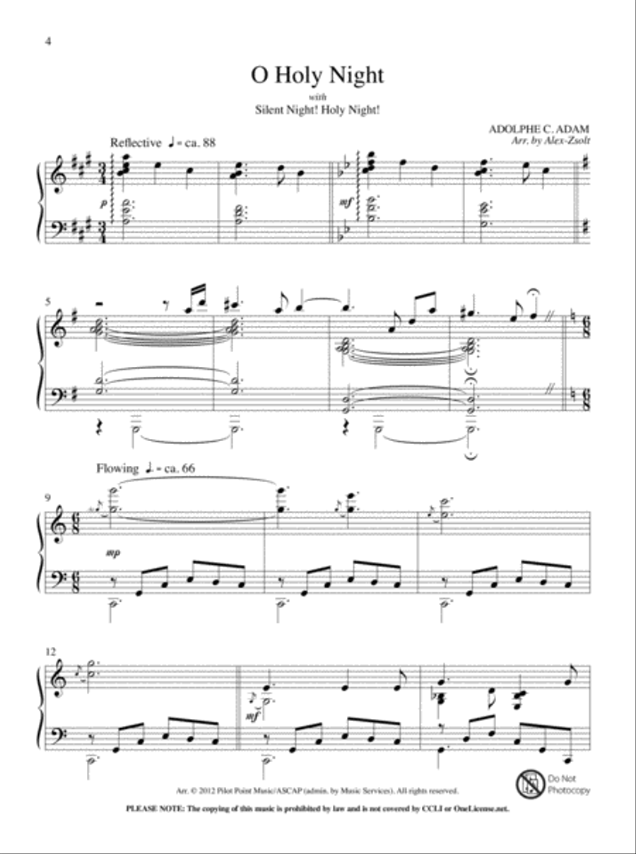 O Holy Night Piano Solo scores gallery preview page 2