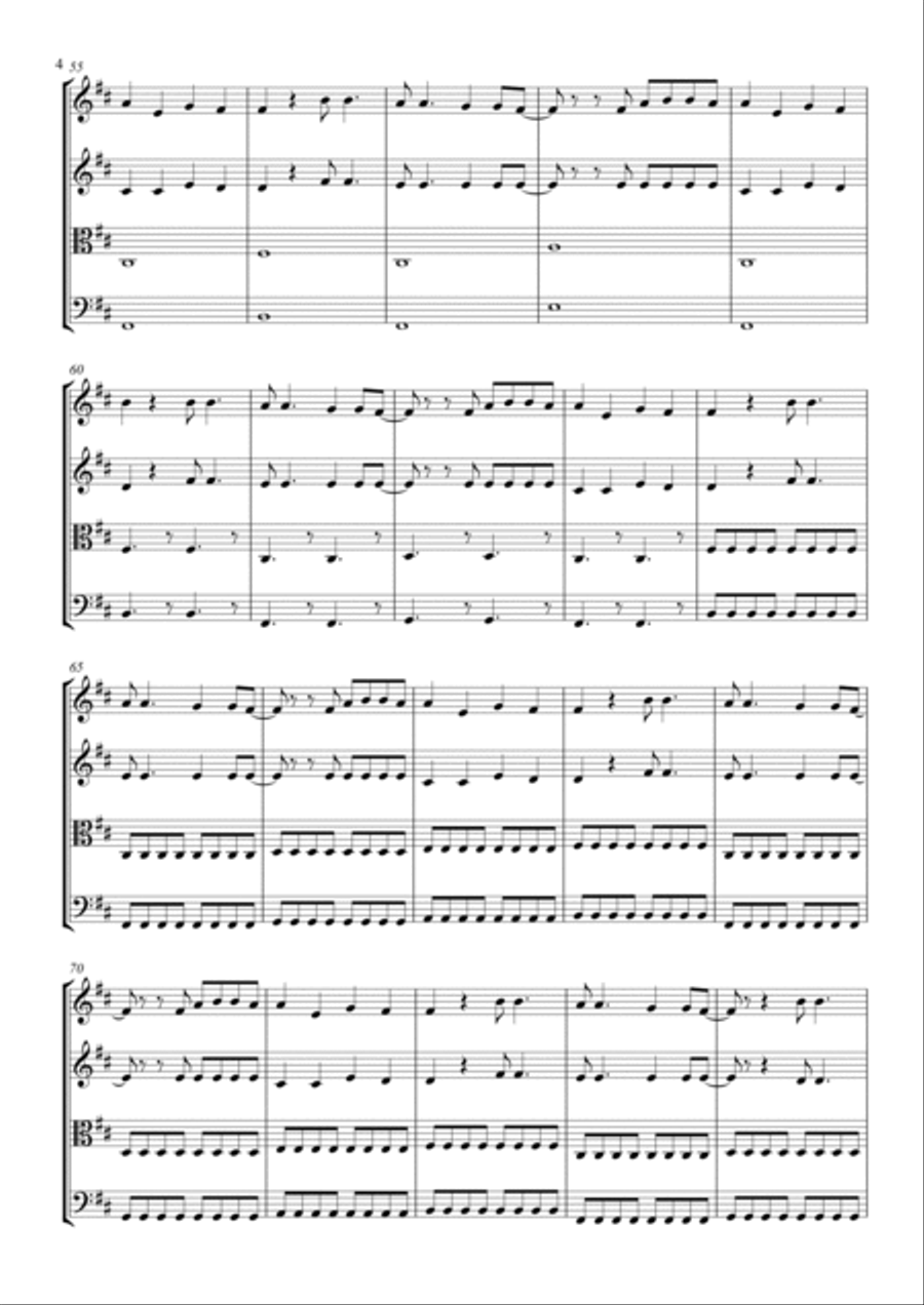 Can't Catch Me Now String Quartet scores gallery preview page 4