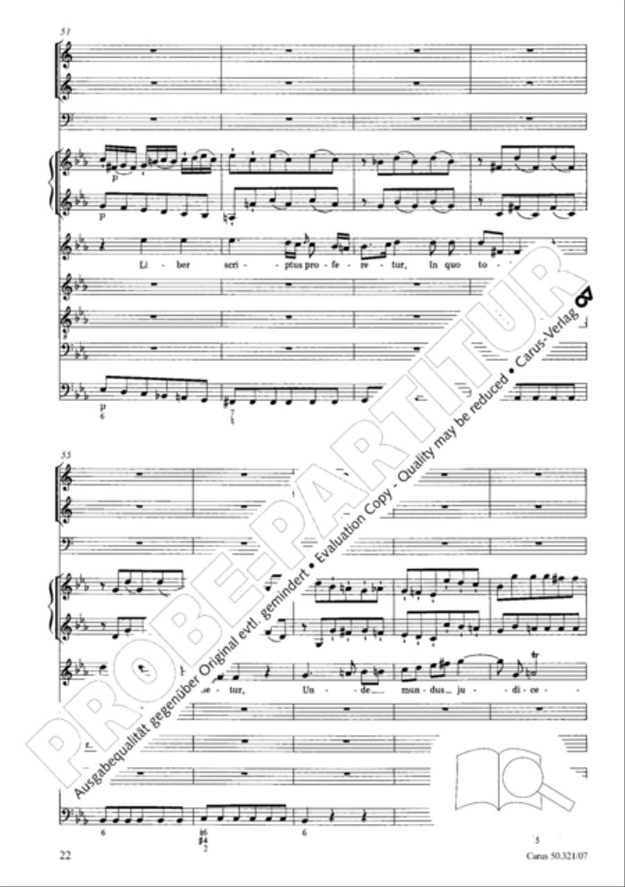 Requiem in C minor 4-Part scores gallery preview page 29