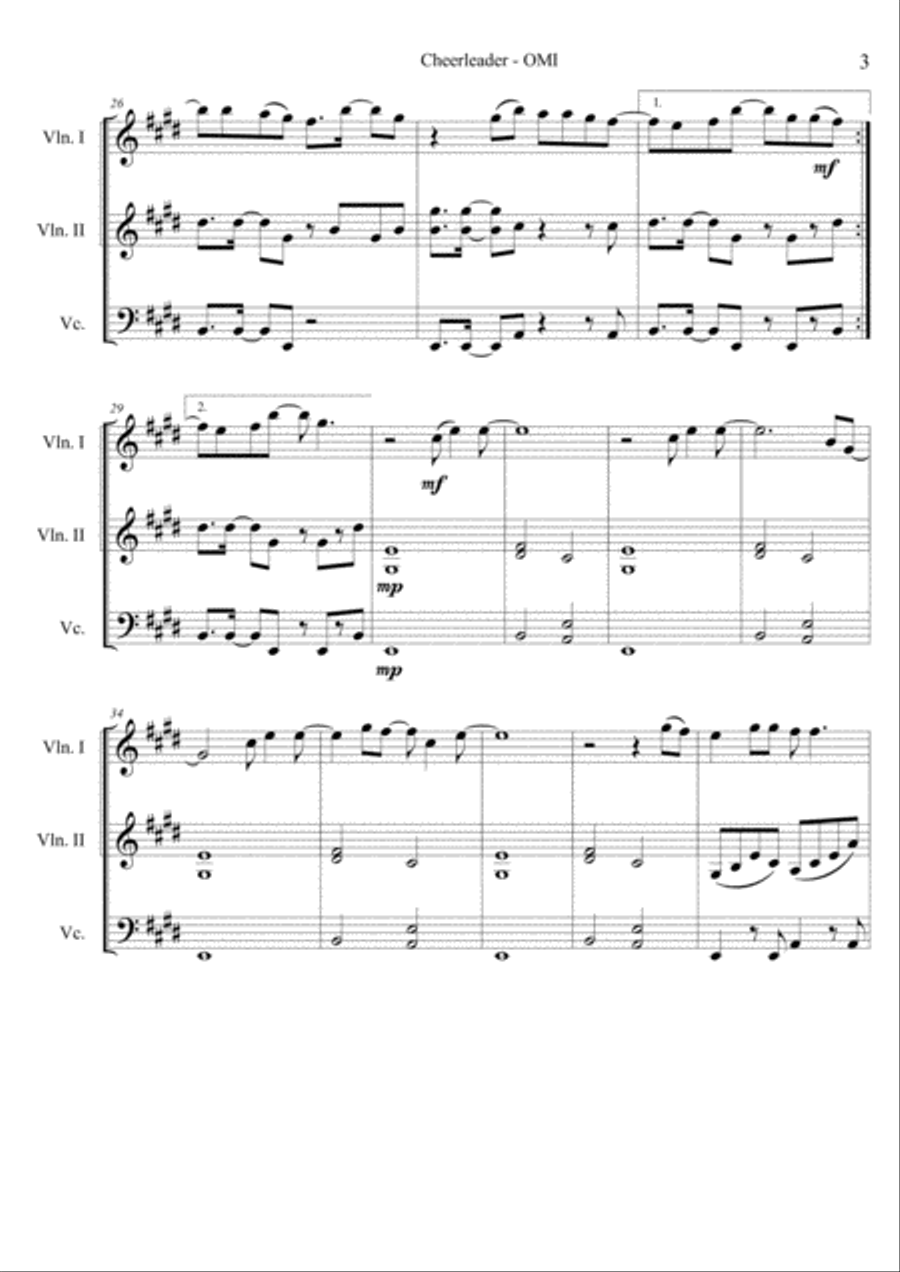 Cheerleader Cheerleader String Trio scores gallery preview page 3