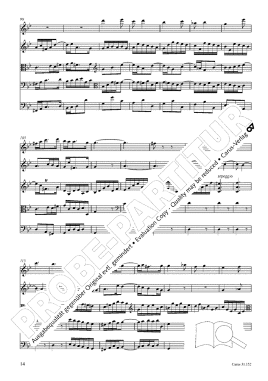 Walk on the path of faith (Tritt auf die Glaubensbahn) Orchestra scores gallery preview page 15