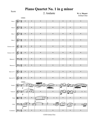 Book cover for Piano Quartet No. 1 in g minor, Movement 2