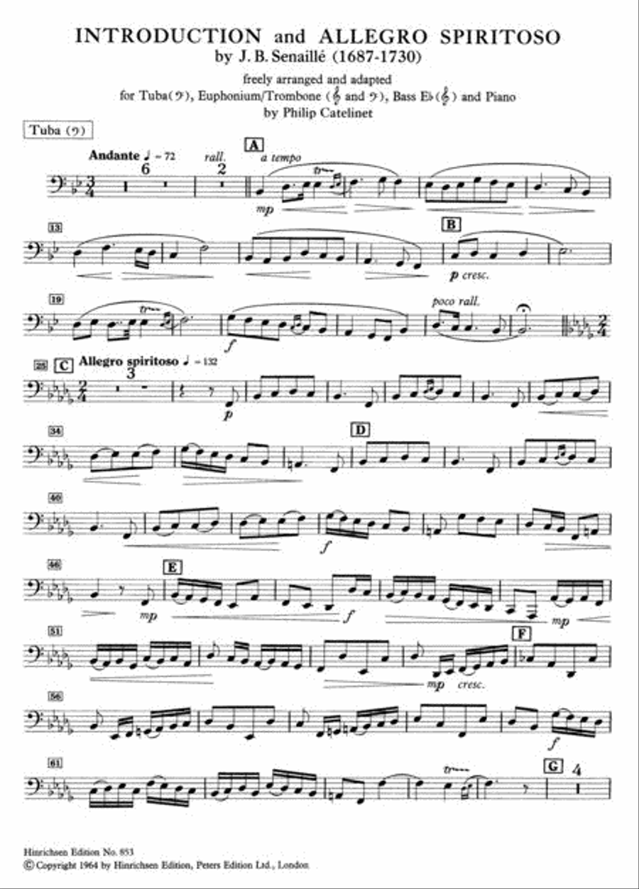 Introduction and Allegro Spiritoso Euphonium scores gallery preview page 3