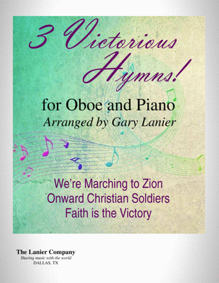 Book cover for 3 VICTORIOUS HYMNS (for Oboe and Piano with Score/Parts)