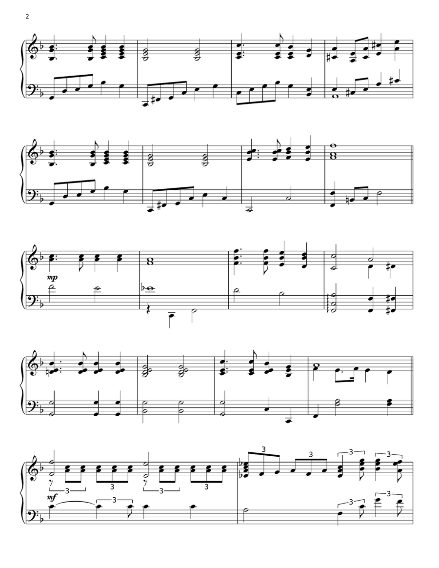 Notre Dame, Our Mother Piano Solo scores gallery preview page 2