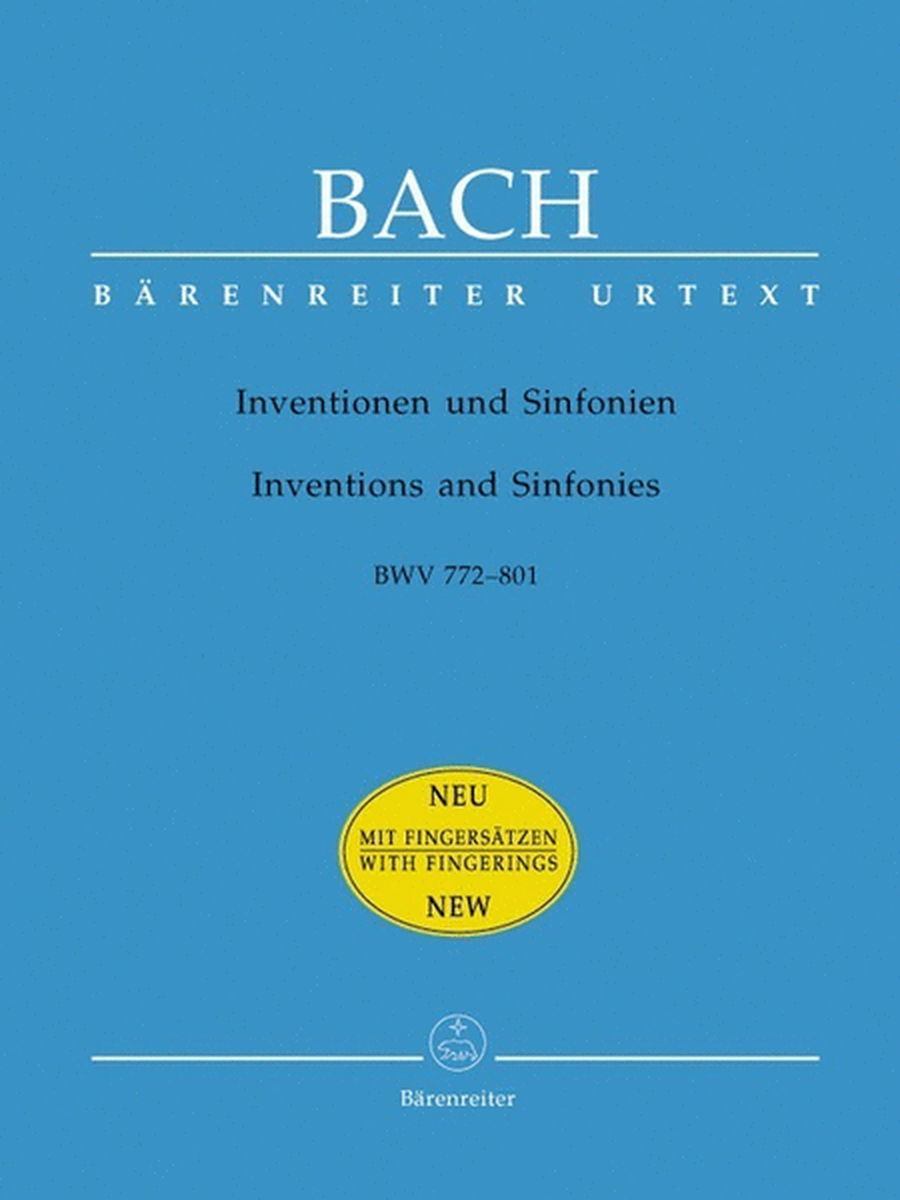 Inventions Two And Three Part Urtext Bwv 772-801