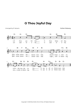 O Thou Joyful Day (Key of E-Flat Major)