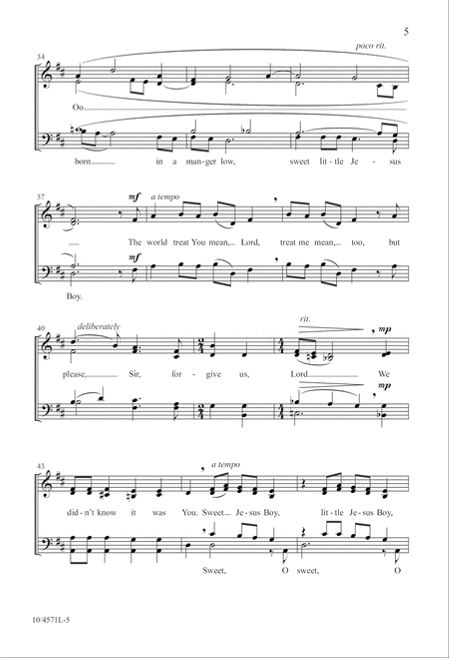 Sweet Little Jesus Boy Sweet Little Jesus Boy 4-Part scores gallery preview page 6