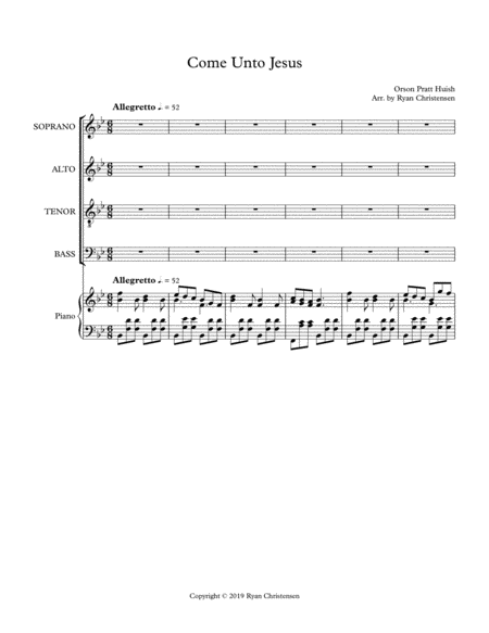 Come Unto Jesus- SATB Chorus image number null