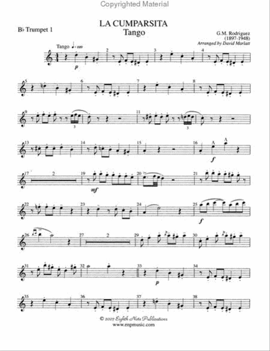 La Cumparsita Tango La Cumparsita Tango Brass Quintet scores gallery preview page 4