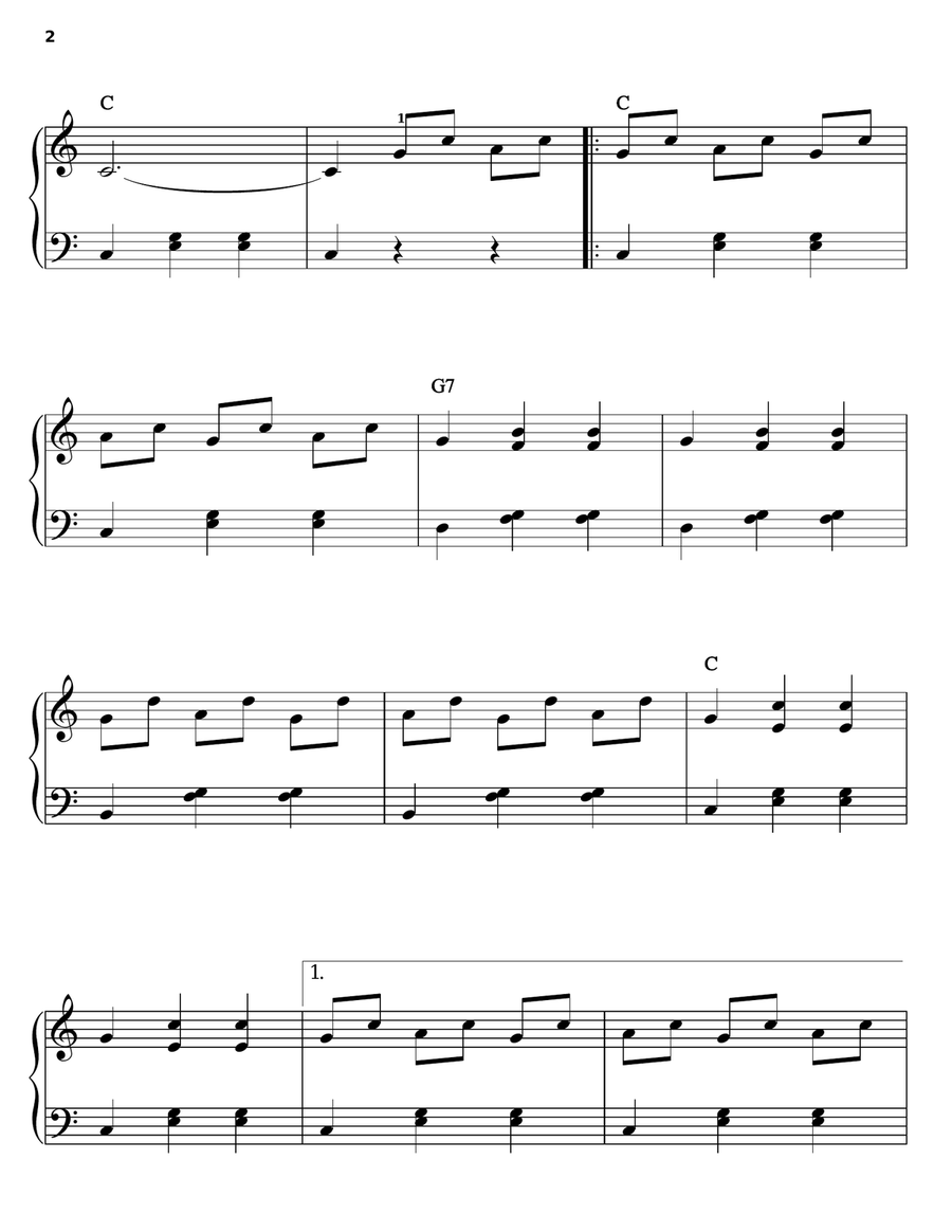 The Skaters (Waltz) Easy Piano scores gallery preview page 2