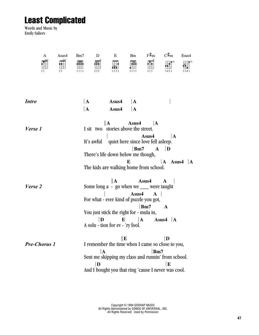 Least Complicated Ukulele scores gallery preview page 1