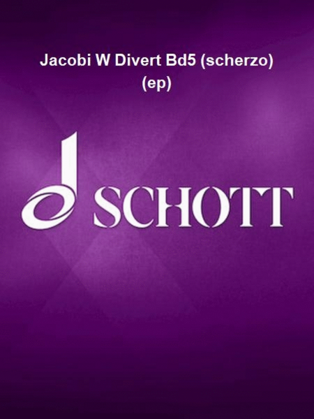 Jacobi W Divert Bd5 (scherzo) (ep)