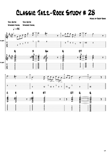 Classic Jazz-Rock Guitar Study # 28 image number null