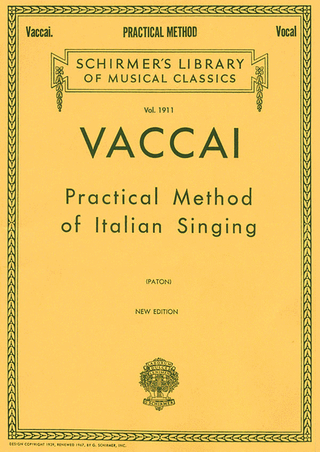 Nicola Vaccai: Practical Method of Italian Singing - High Soprano