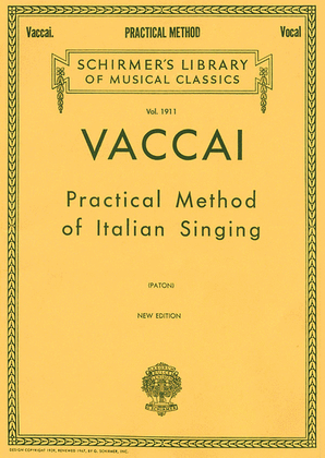 Book cover for Practical Method of Italian Singing